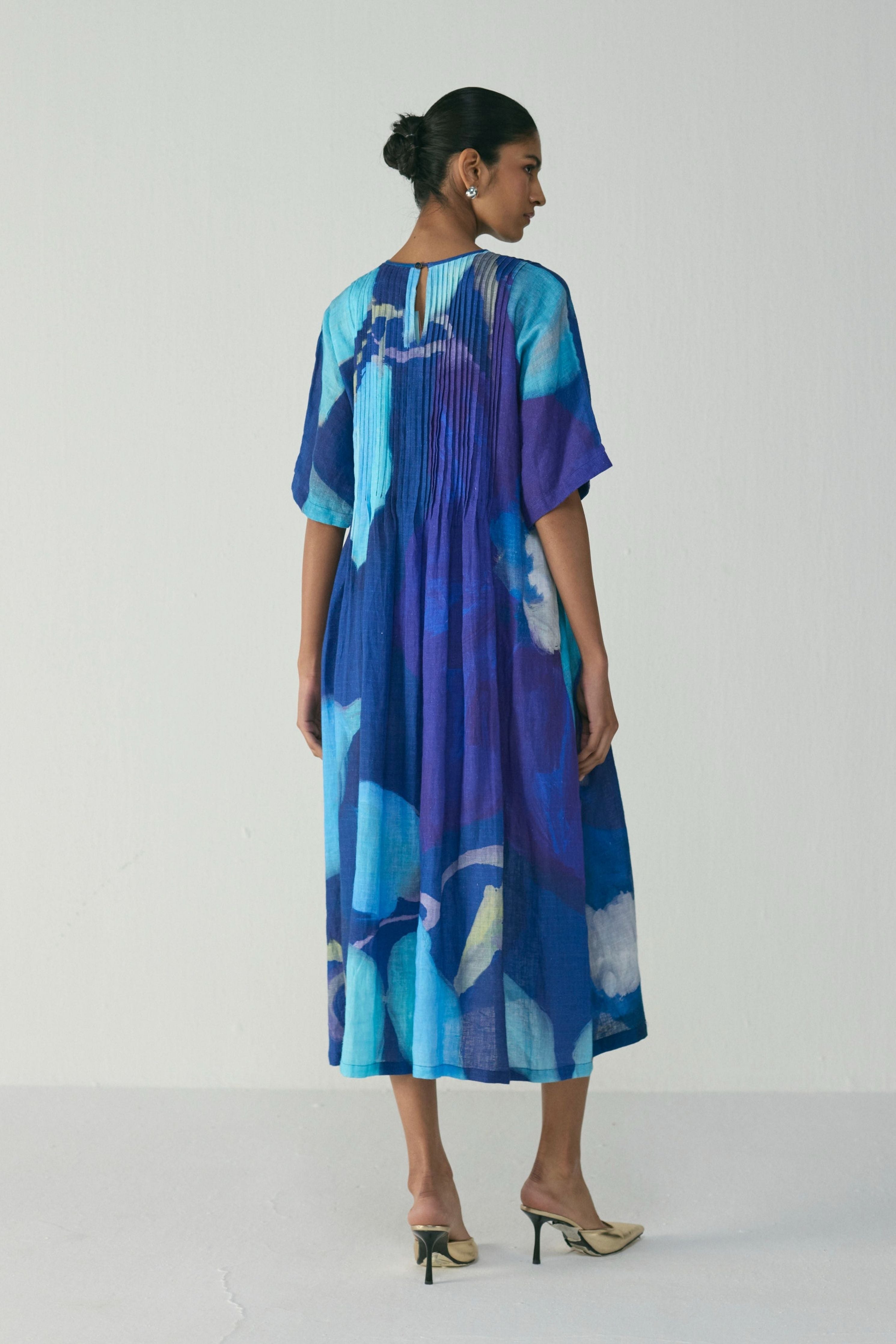 Blue Lagoon Pintucks Dress