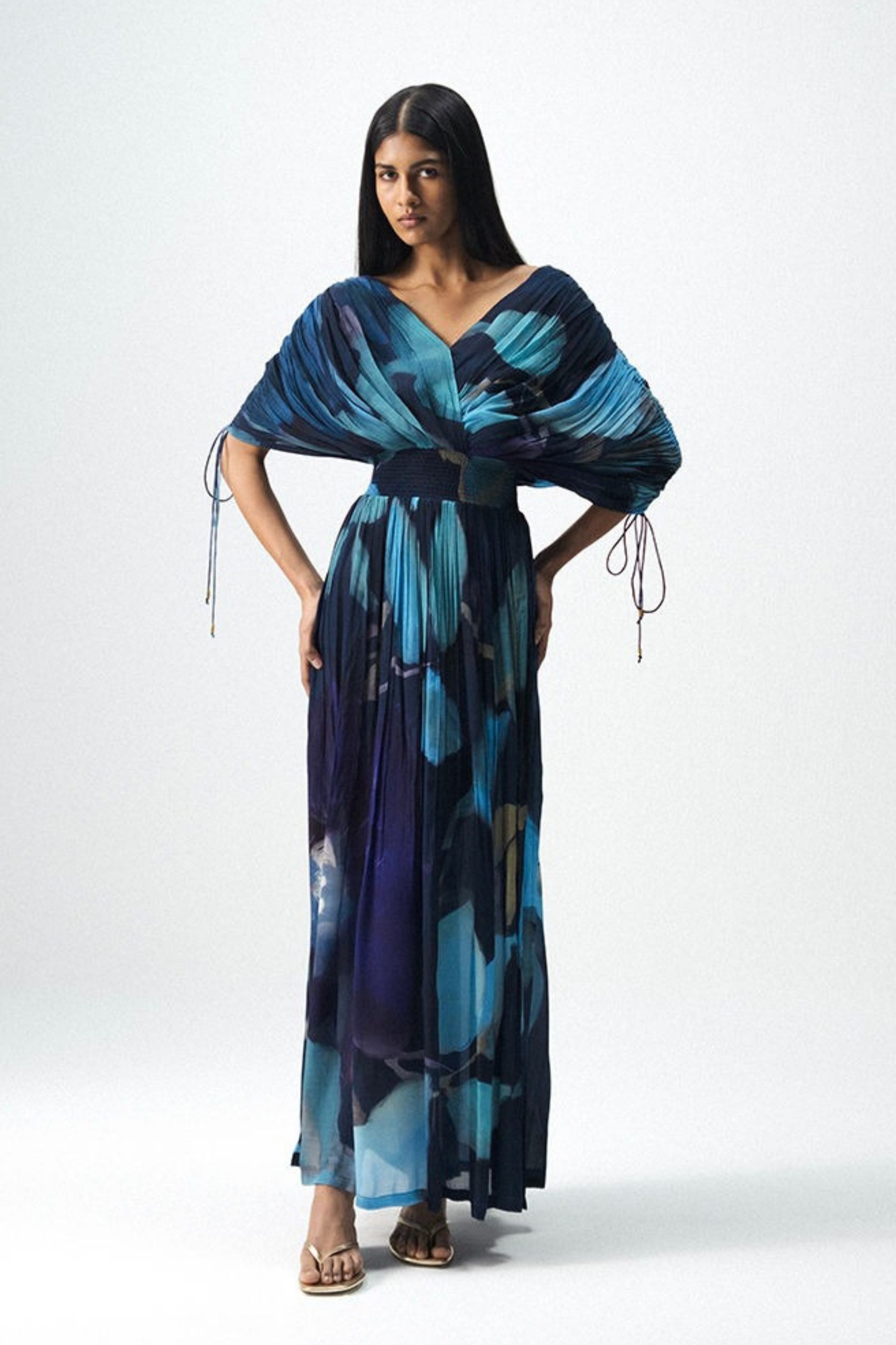 Blue Lagoon Draped Dress