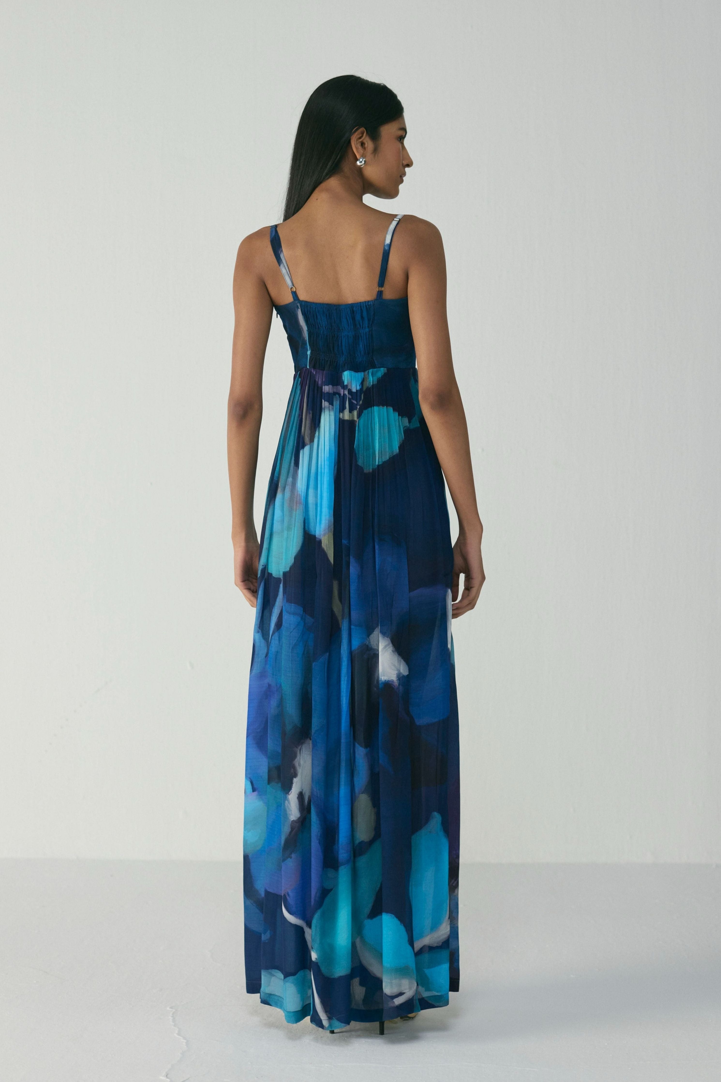 Blue Lagoon Crepe Bralette Dress