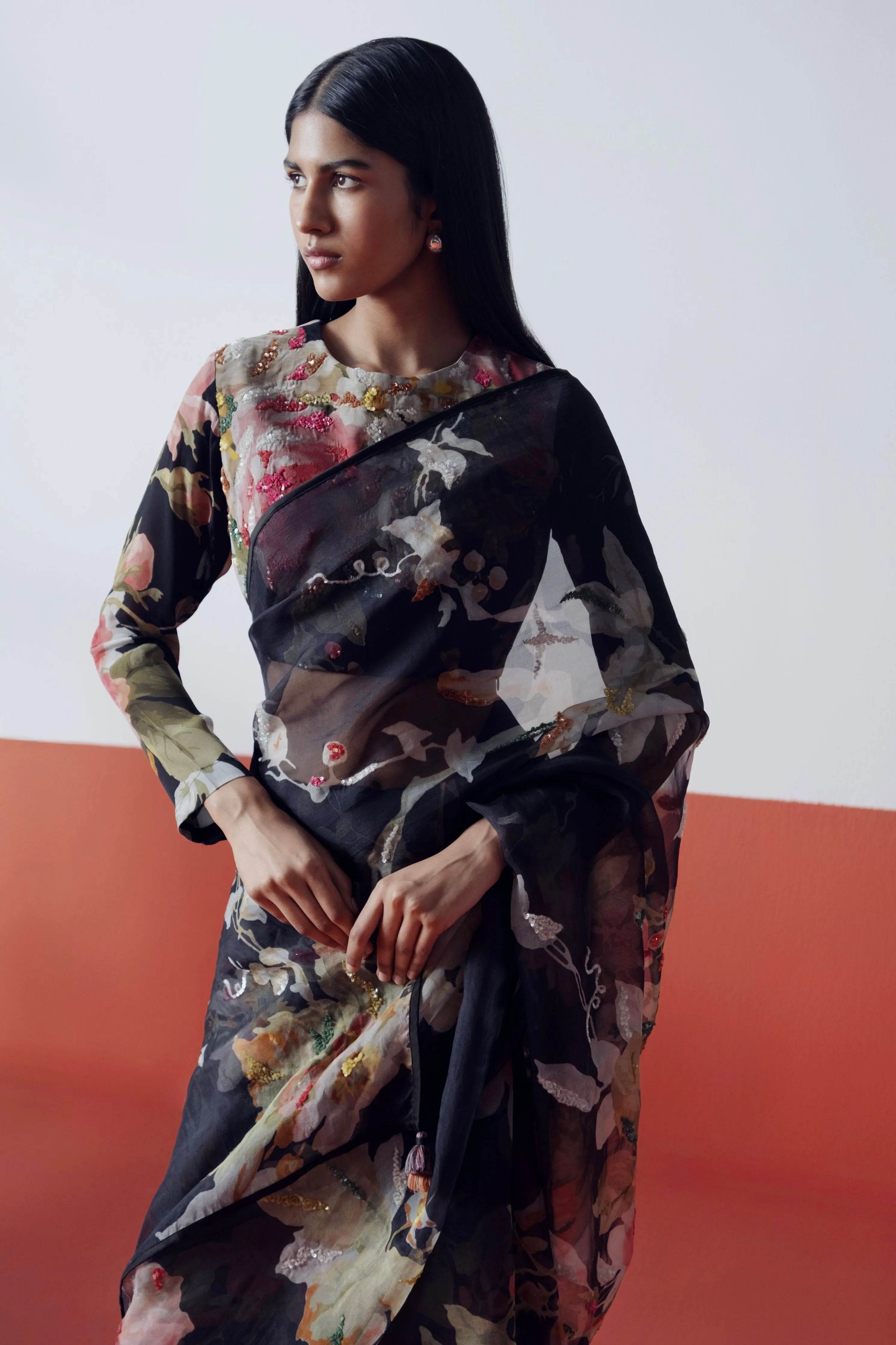 Carmine Embroidered Blouse