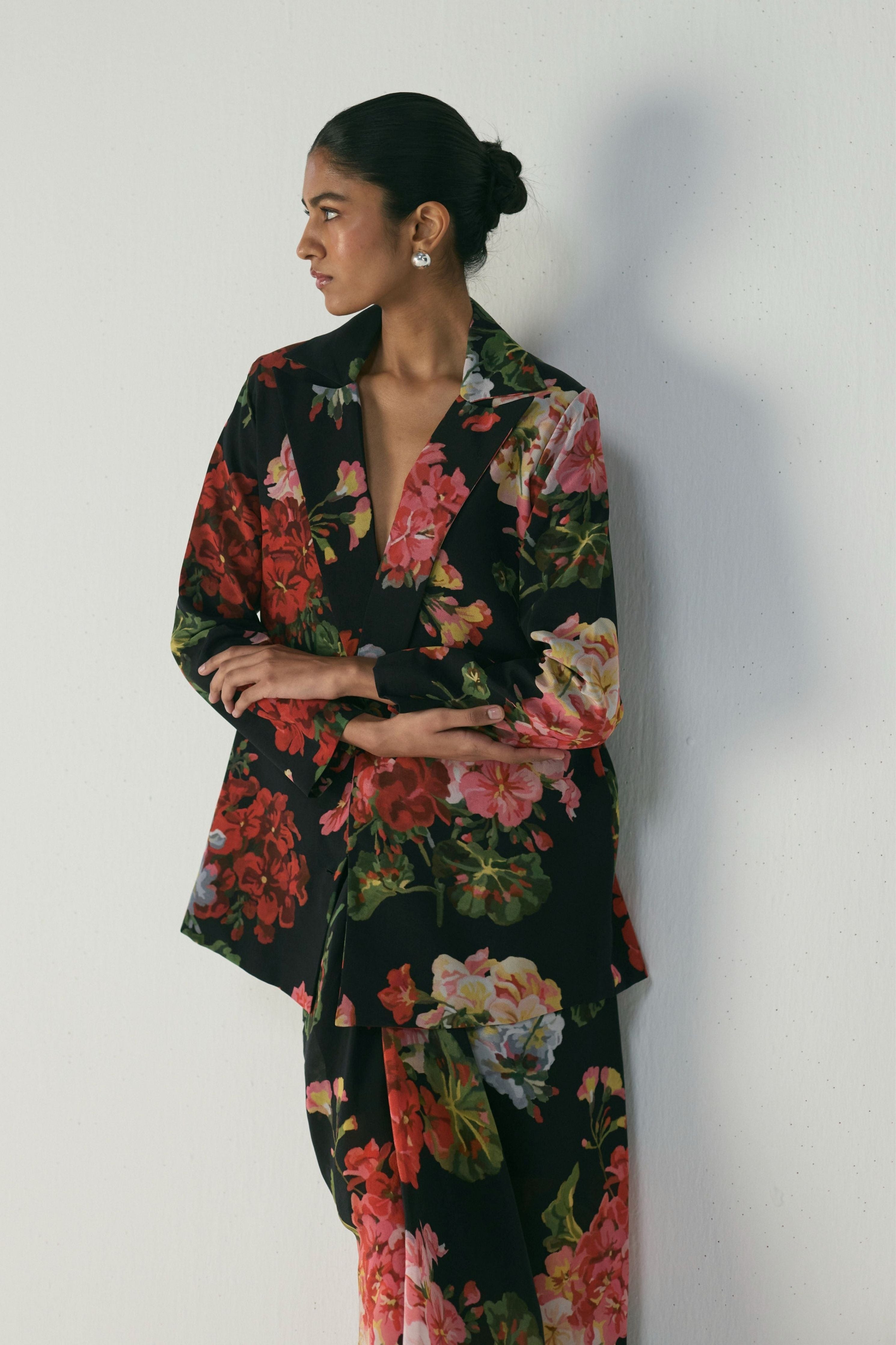 Bloody Marry Blazer & Knotted Skirt Set