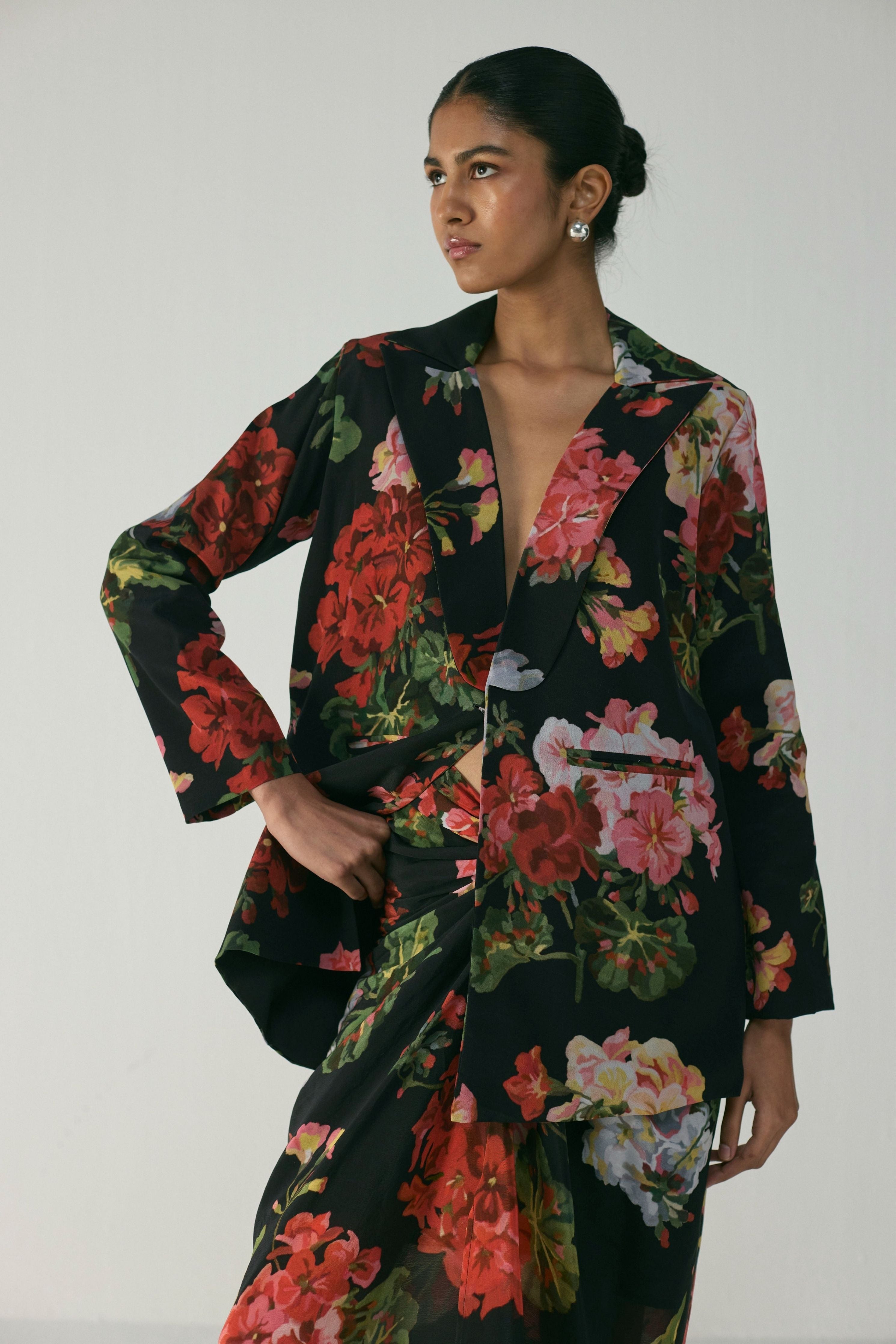 Bloody Marry Blazer & Knotted Skirt Set