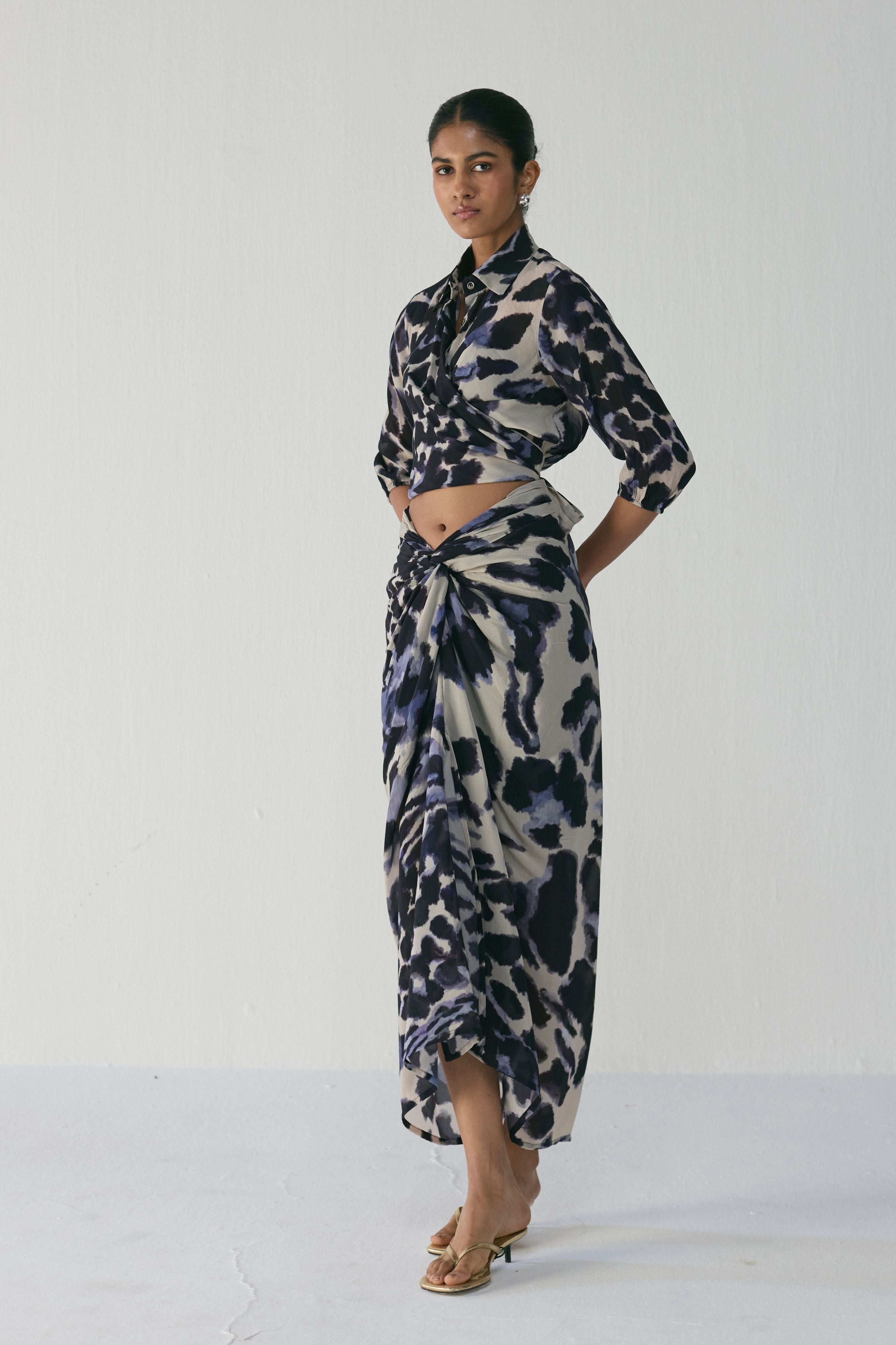 Samburu Tie Up Top And Skirt Set