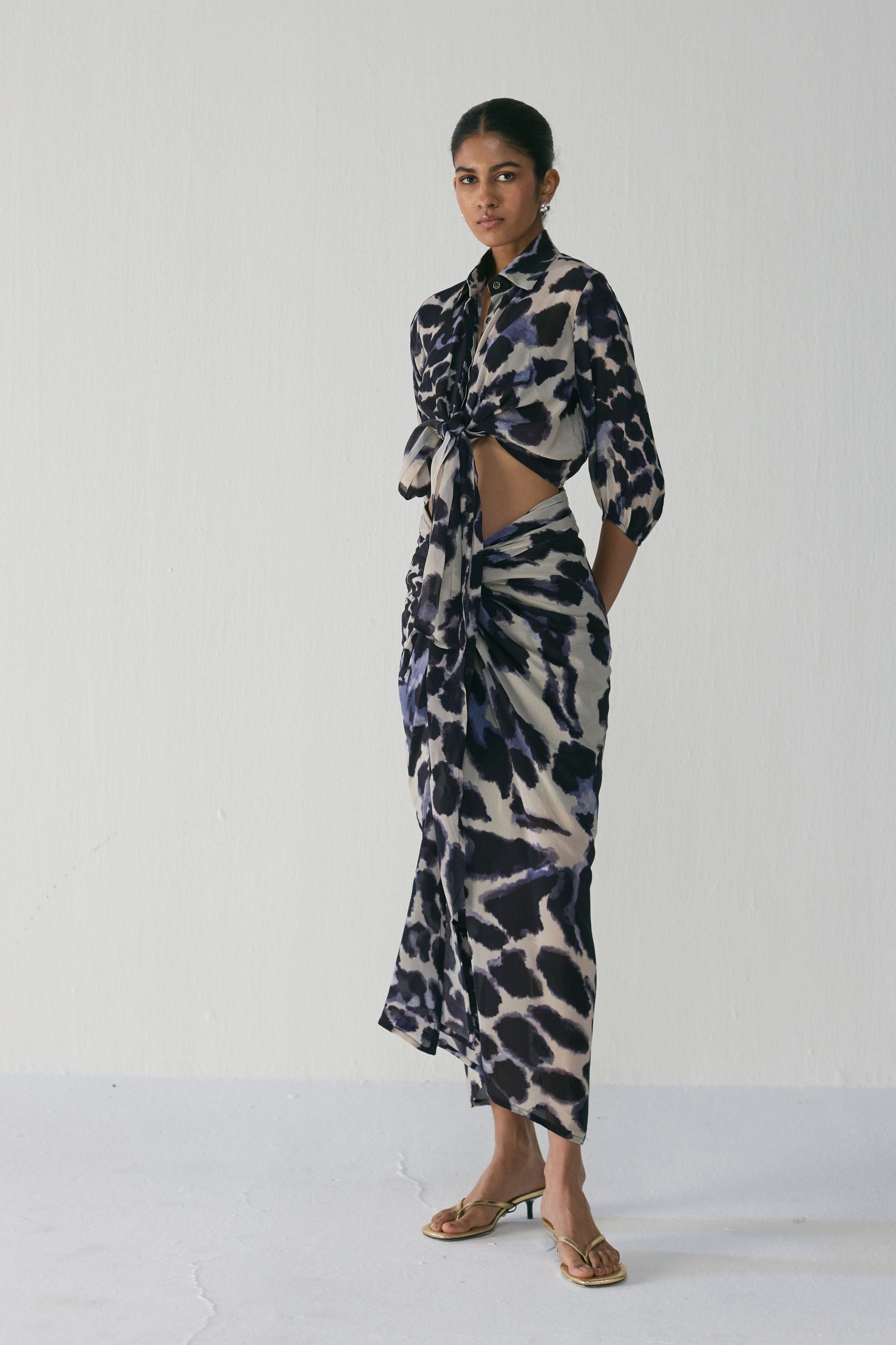 Samburu Tie Up Top And Skirt Set