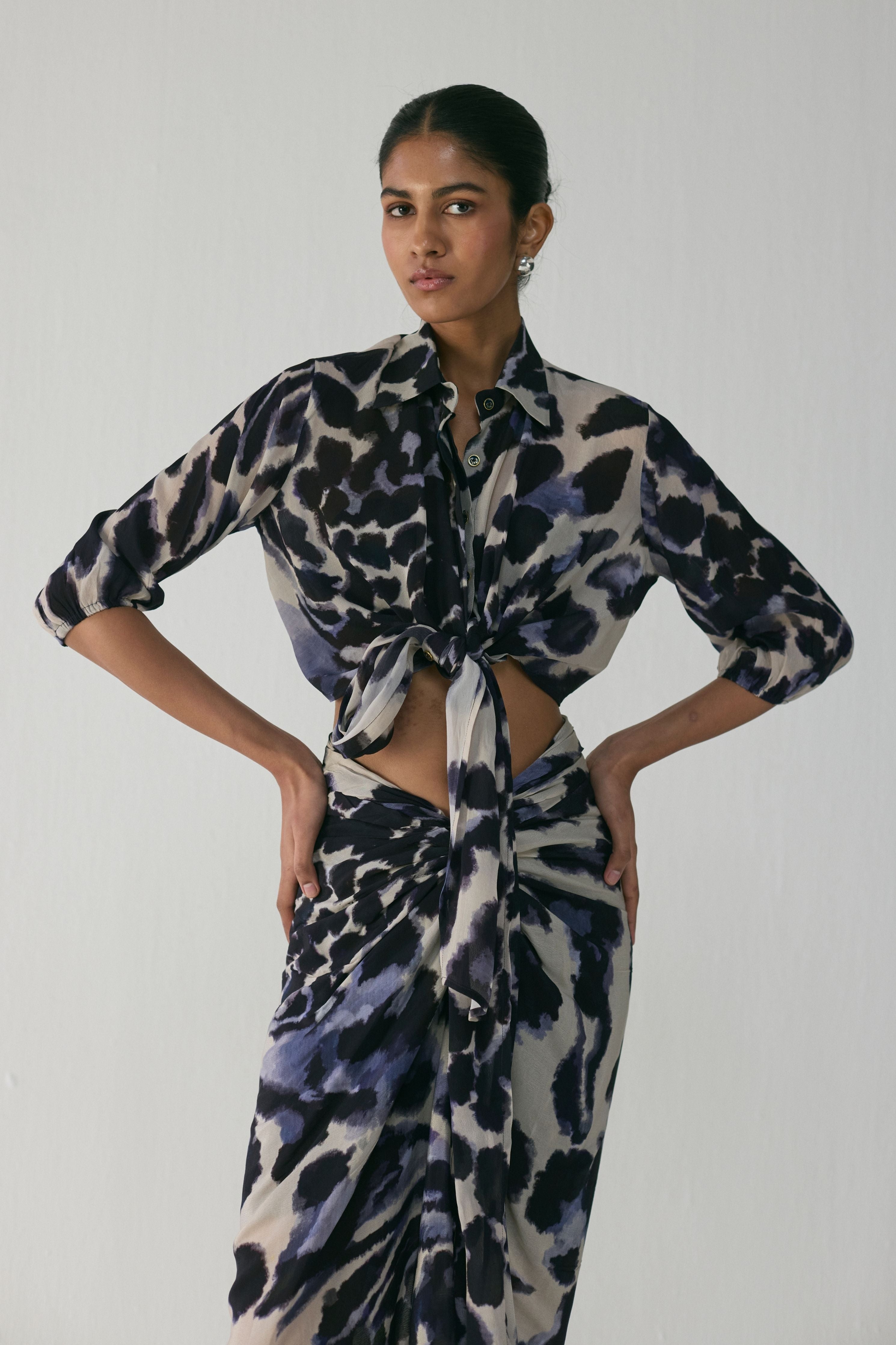 Samburu Tie Up Top And Skirt Set