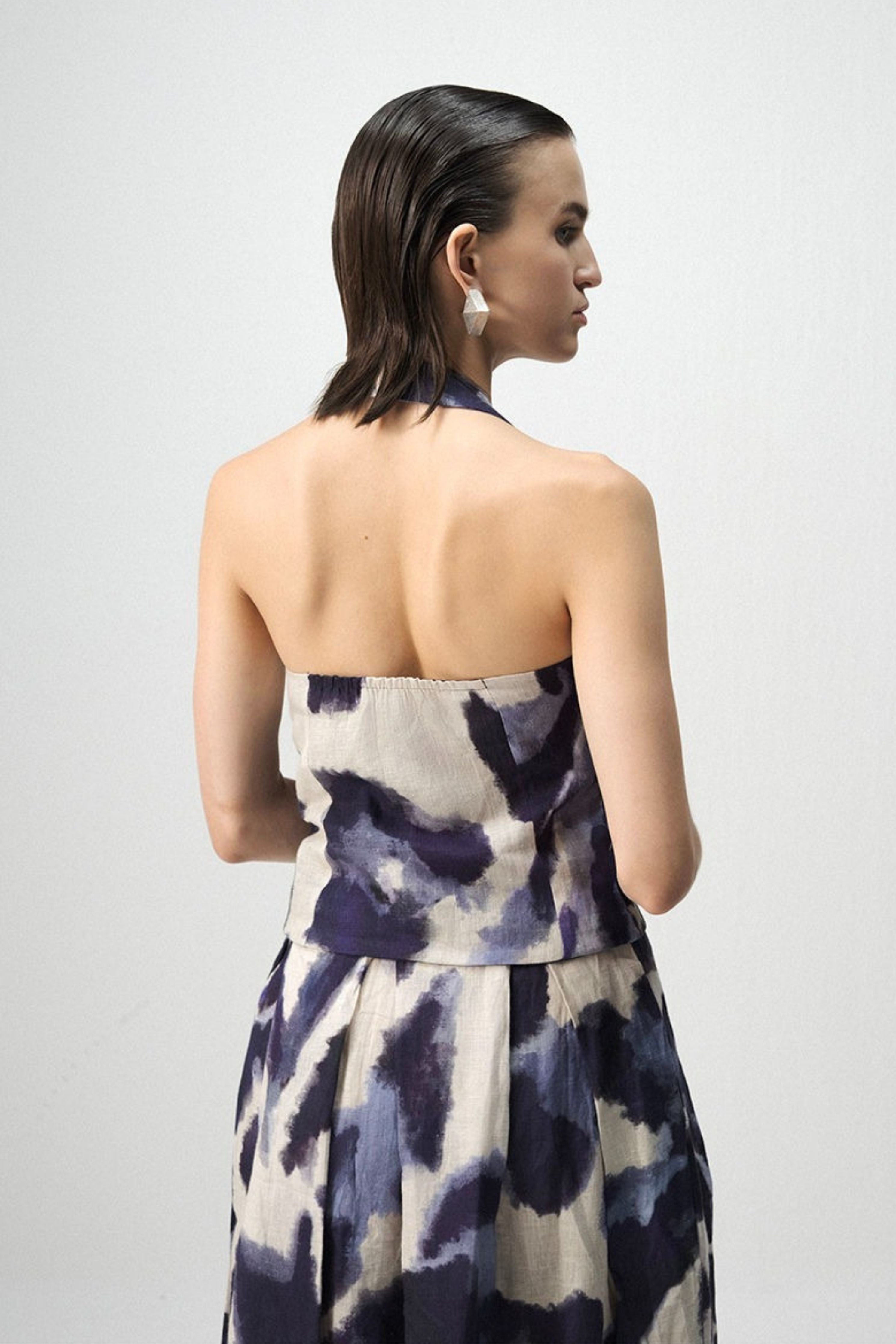 Samburu Halterneck Waitcoat & Box Pleated Skirt