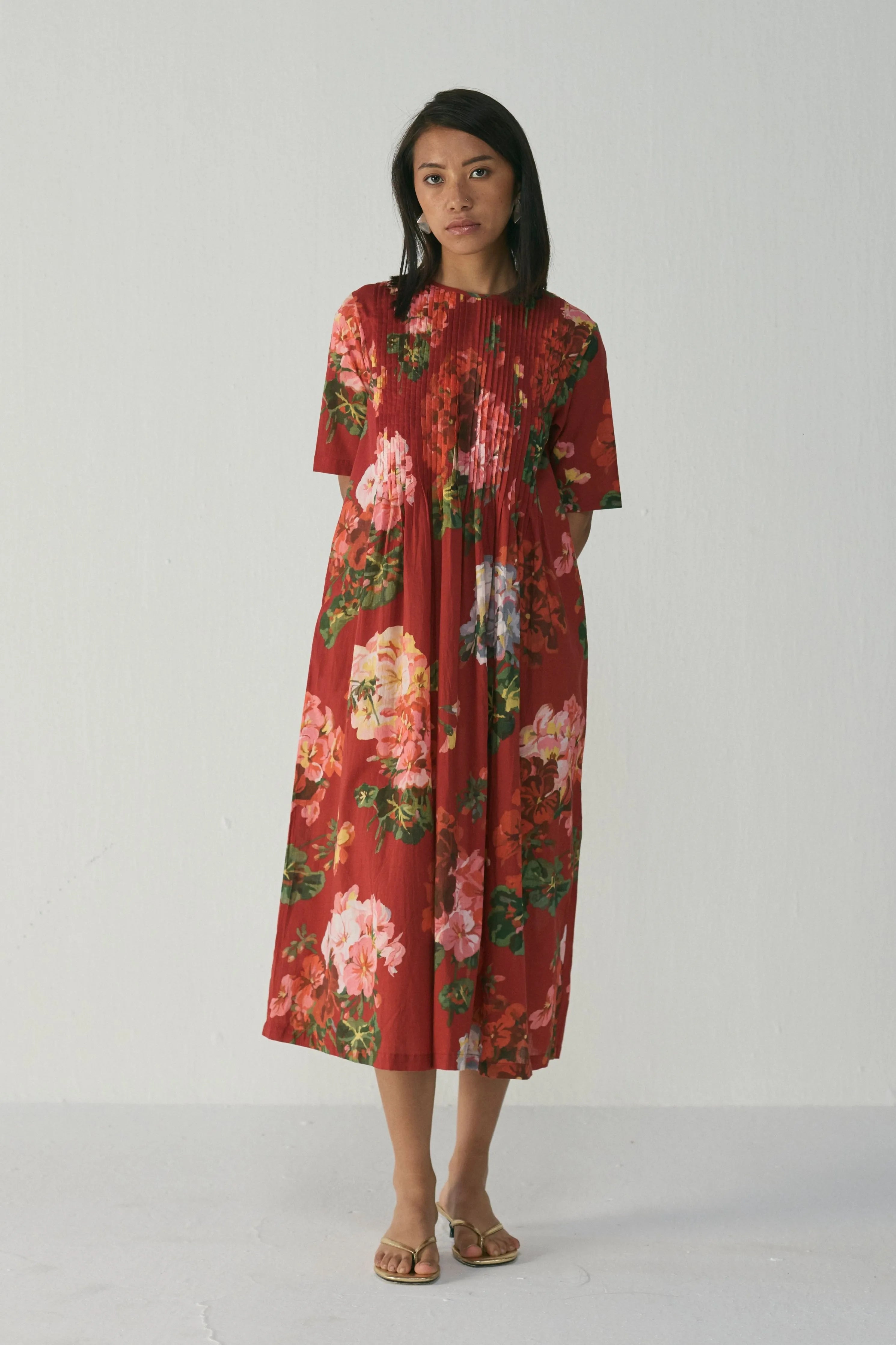 Jingle Pintucks Dress