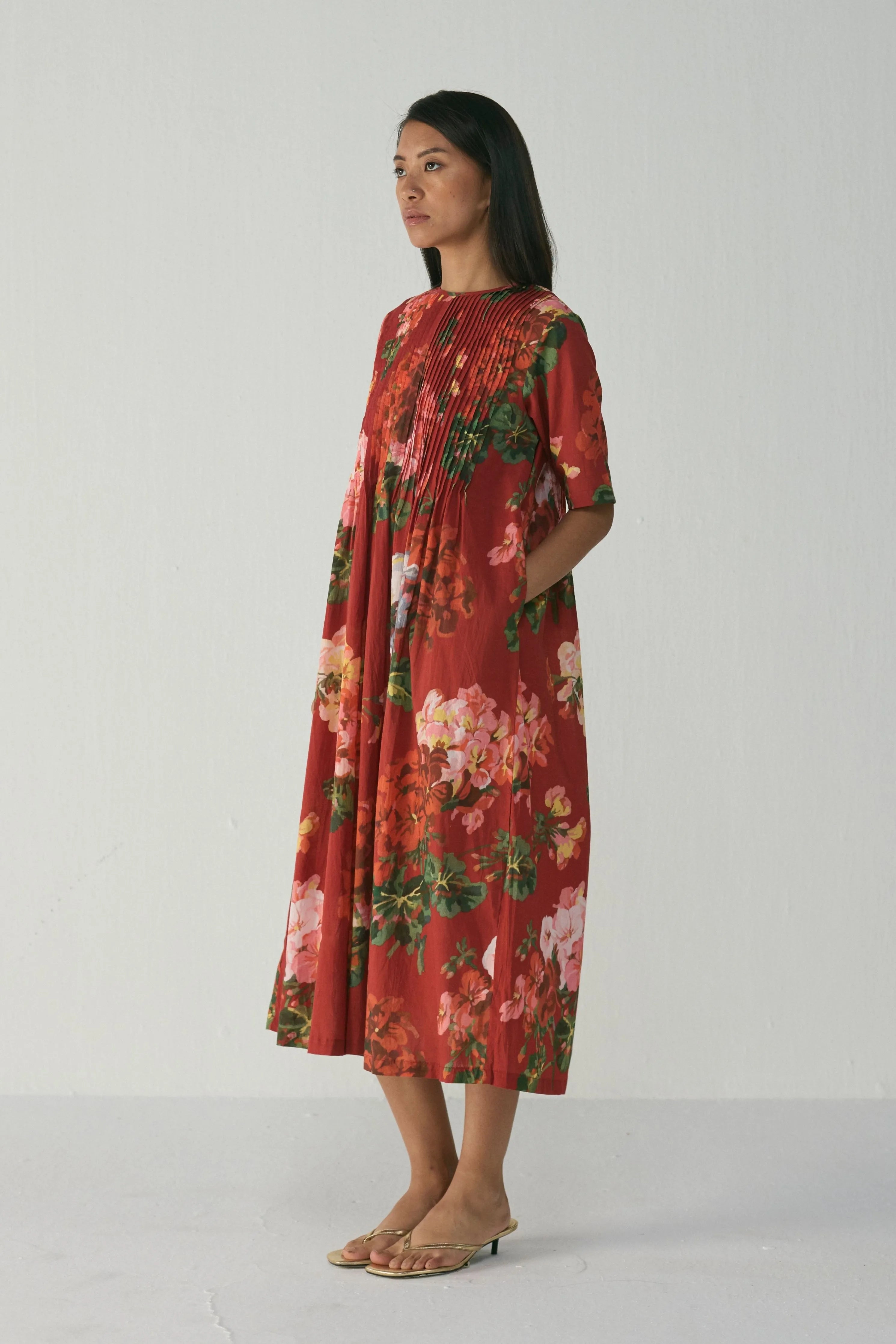 Jingle Pintucks Dress