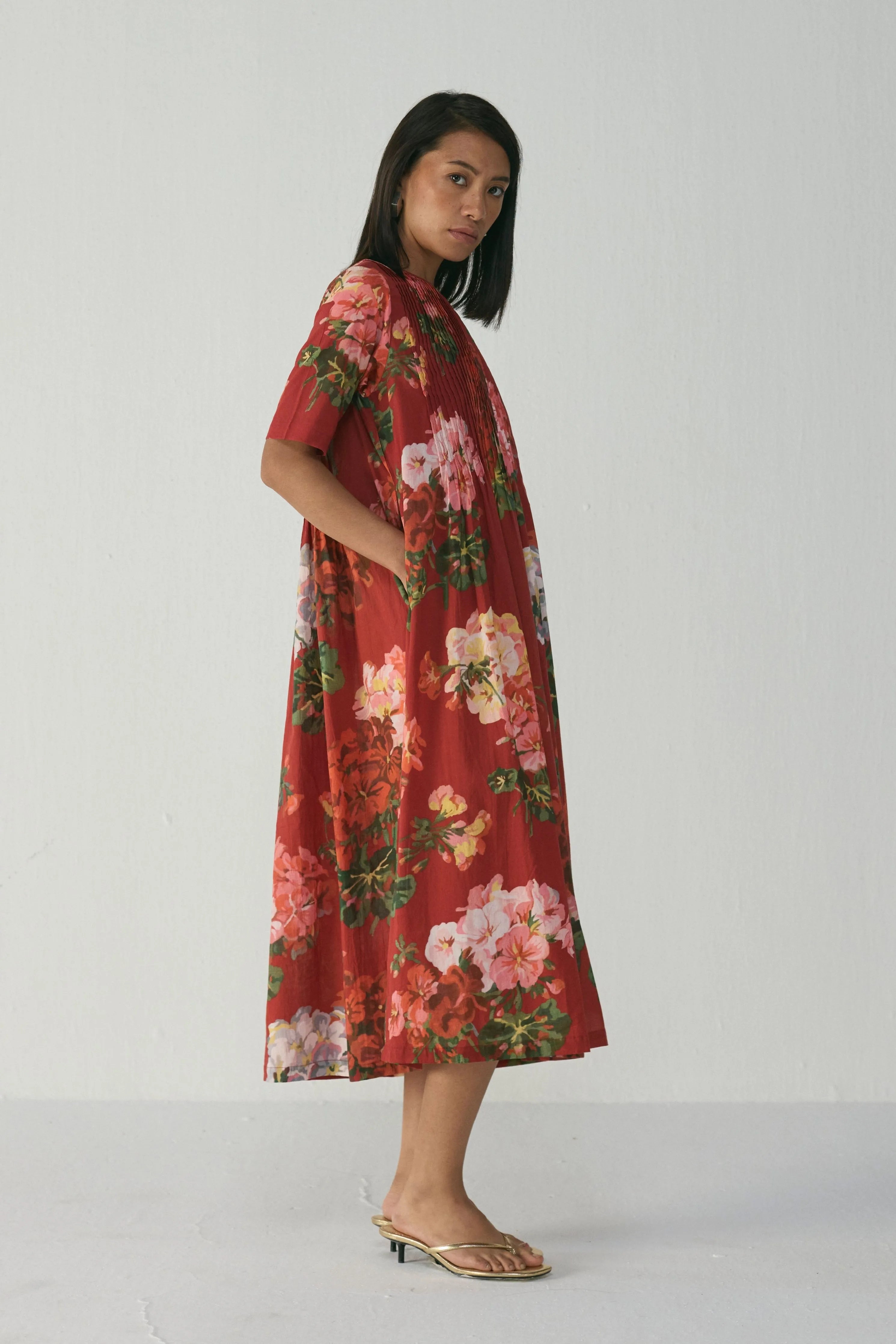 Jingle Pintucks Dress
