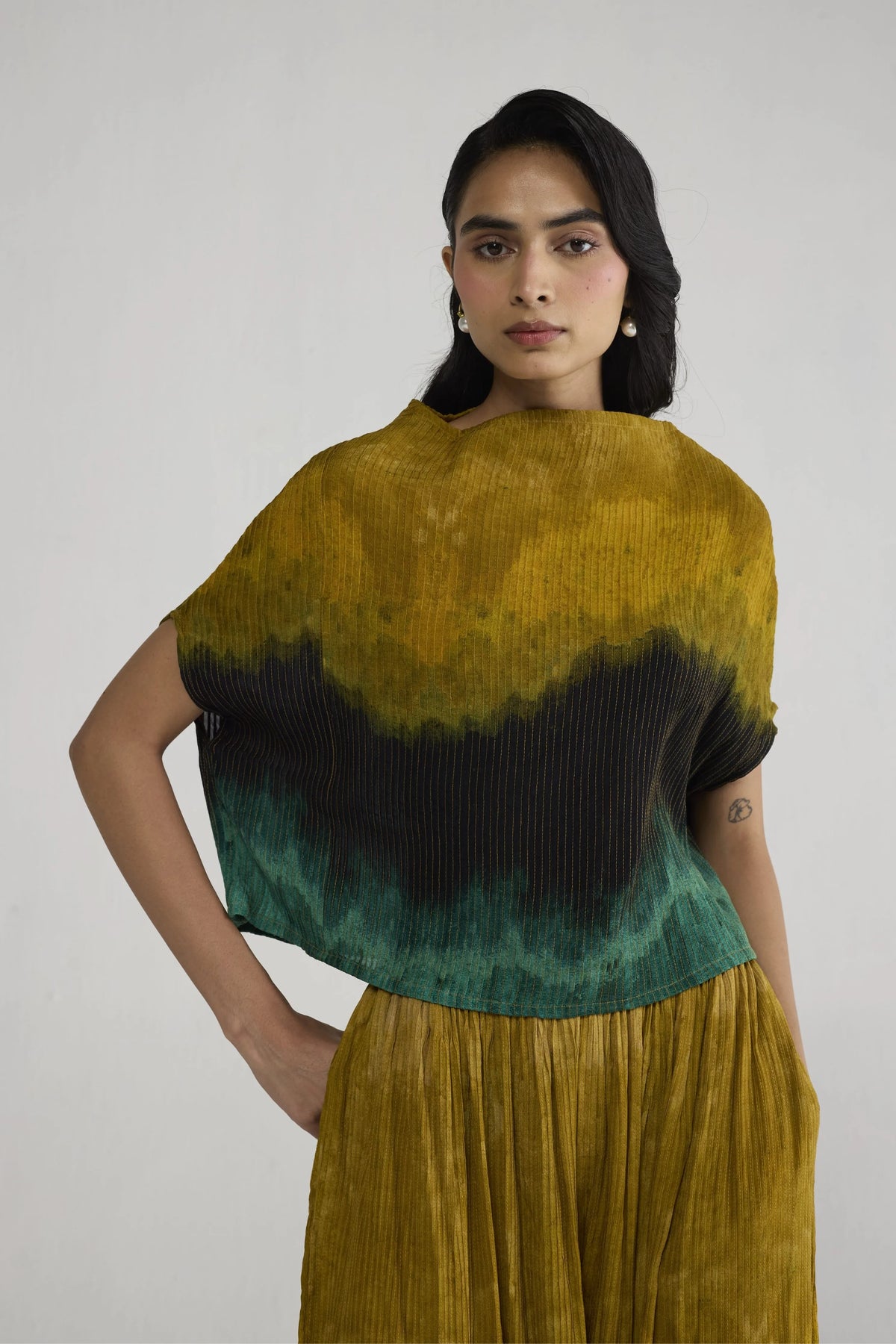 Uri Pintucks Top