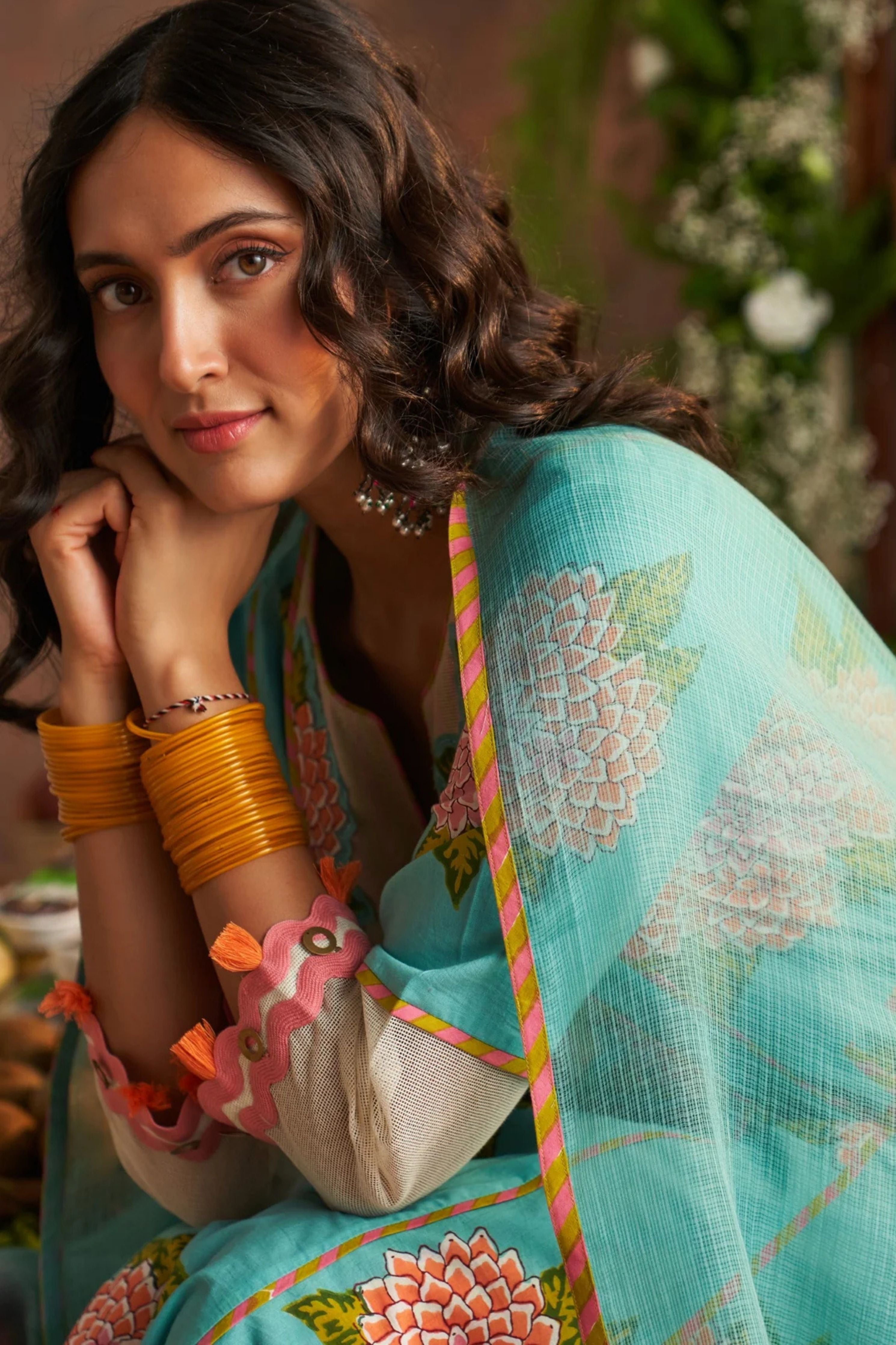 Yamini Aqua Blue Kalidaar Kurta Set