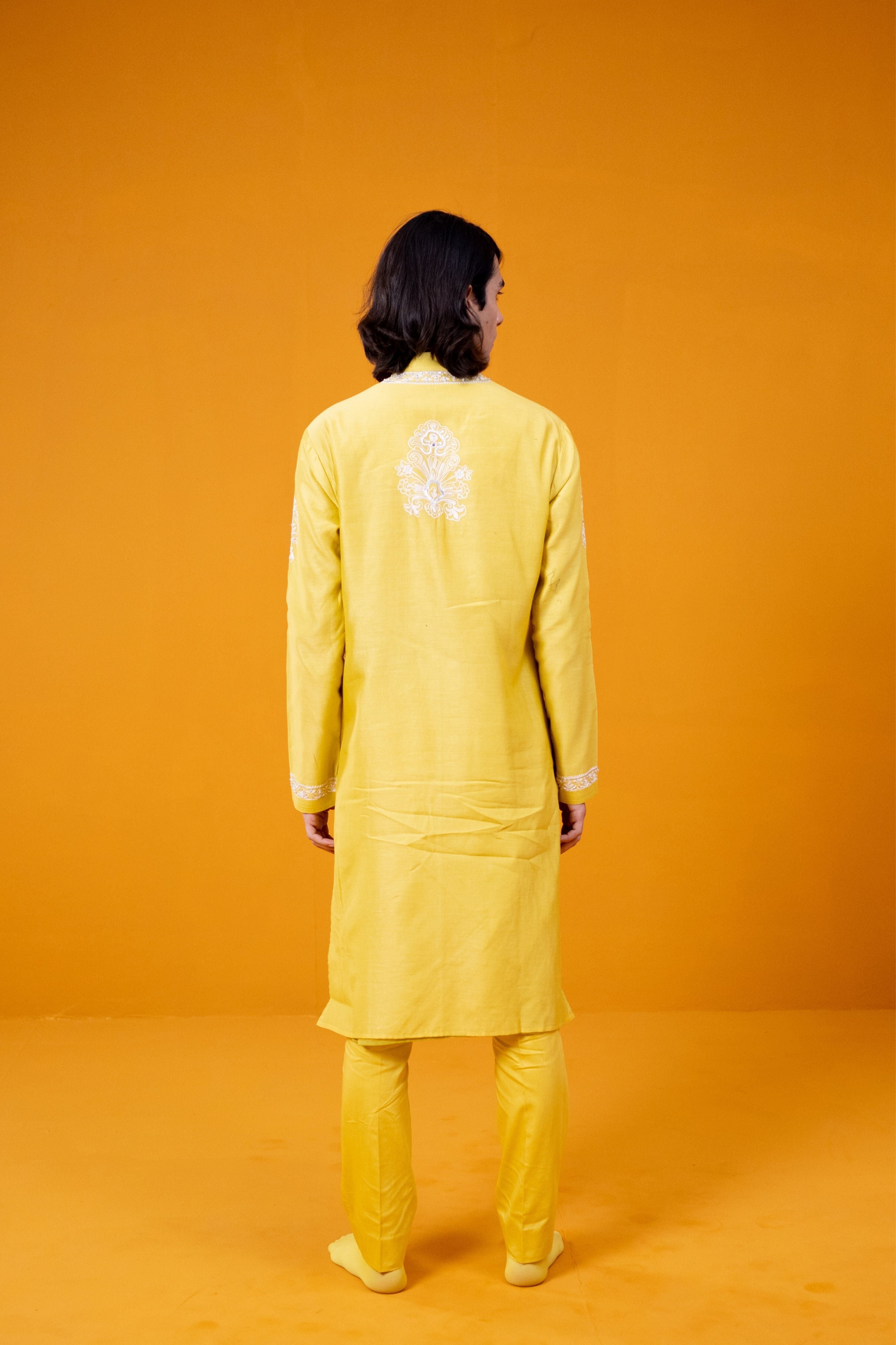 Yellow Passion Paisley Kurta Set