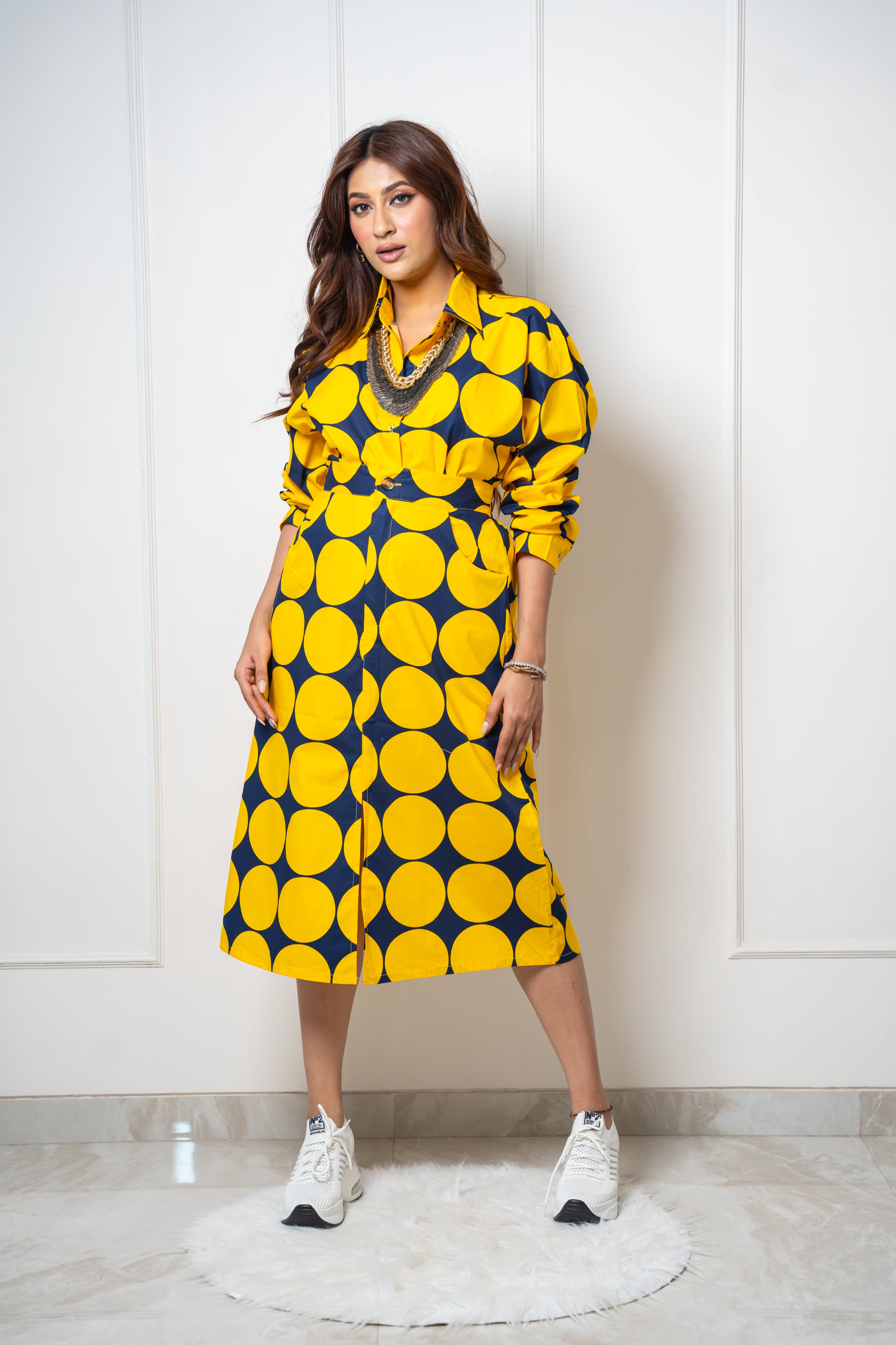 Yellow Polka Co-Ord Set