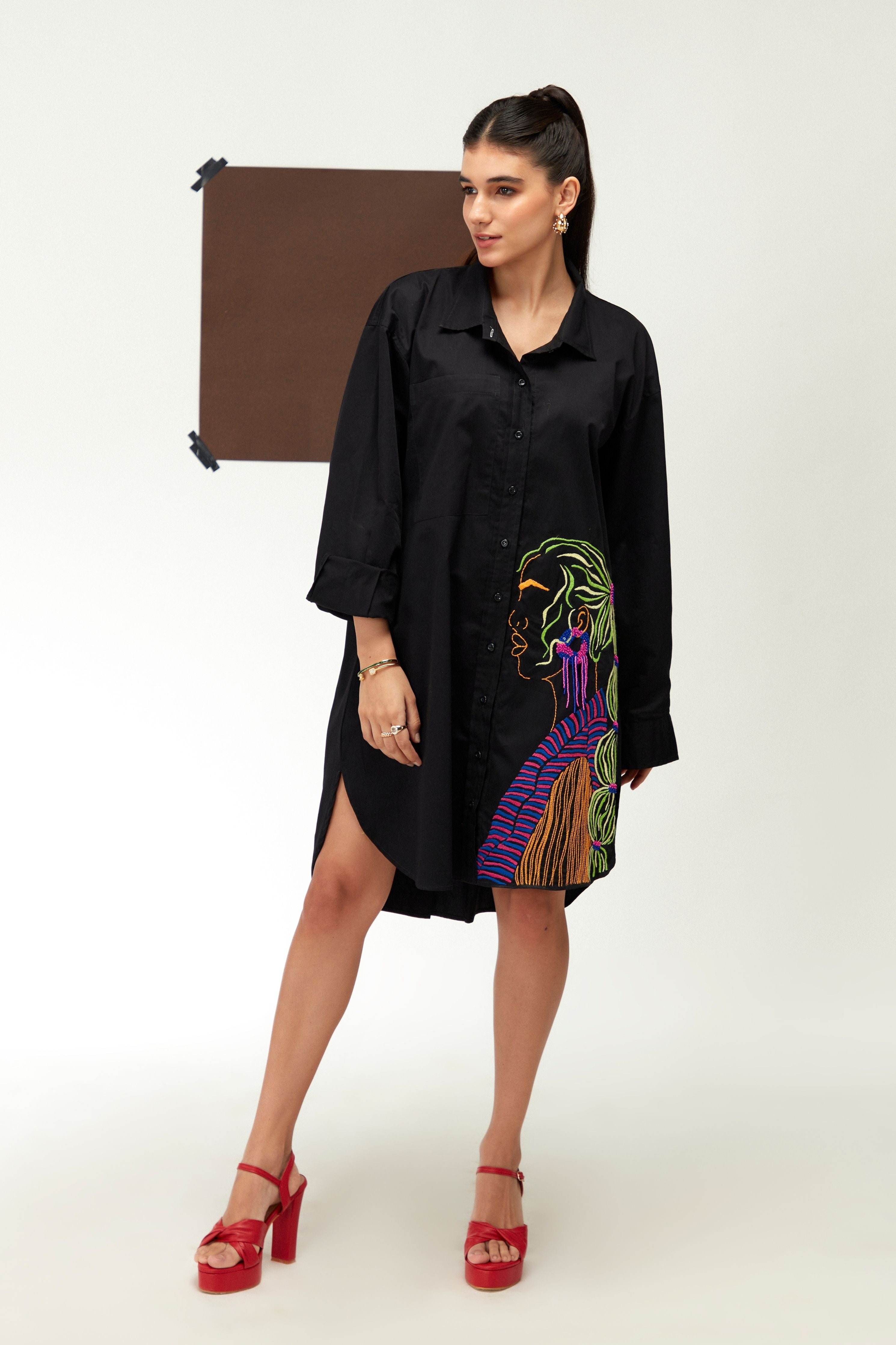 BELLE NOIR SHIRT DRESS