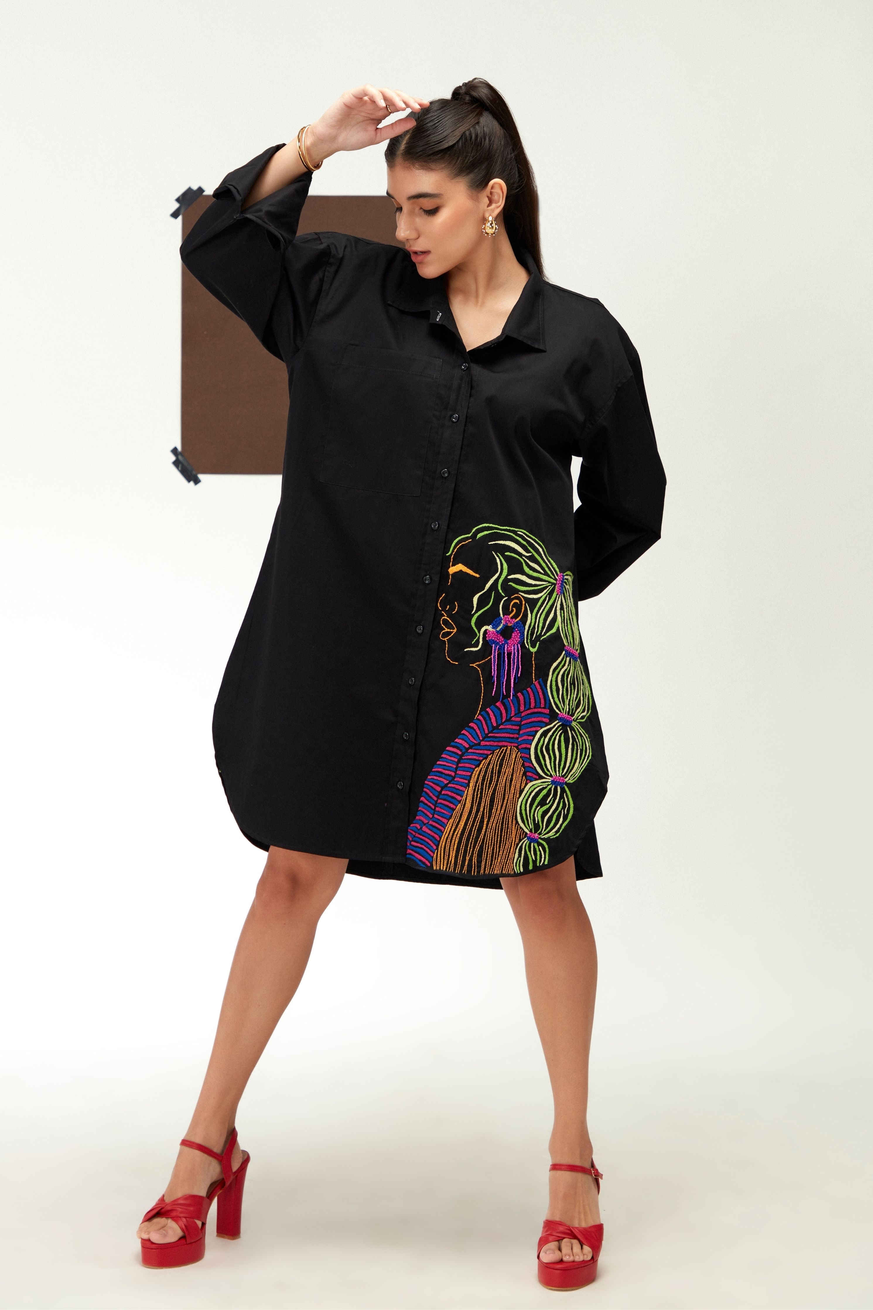 BELLE NOIR SHIRT DRESS