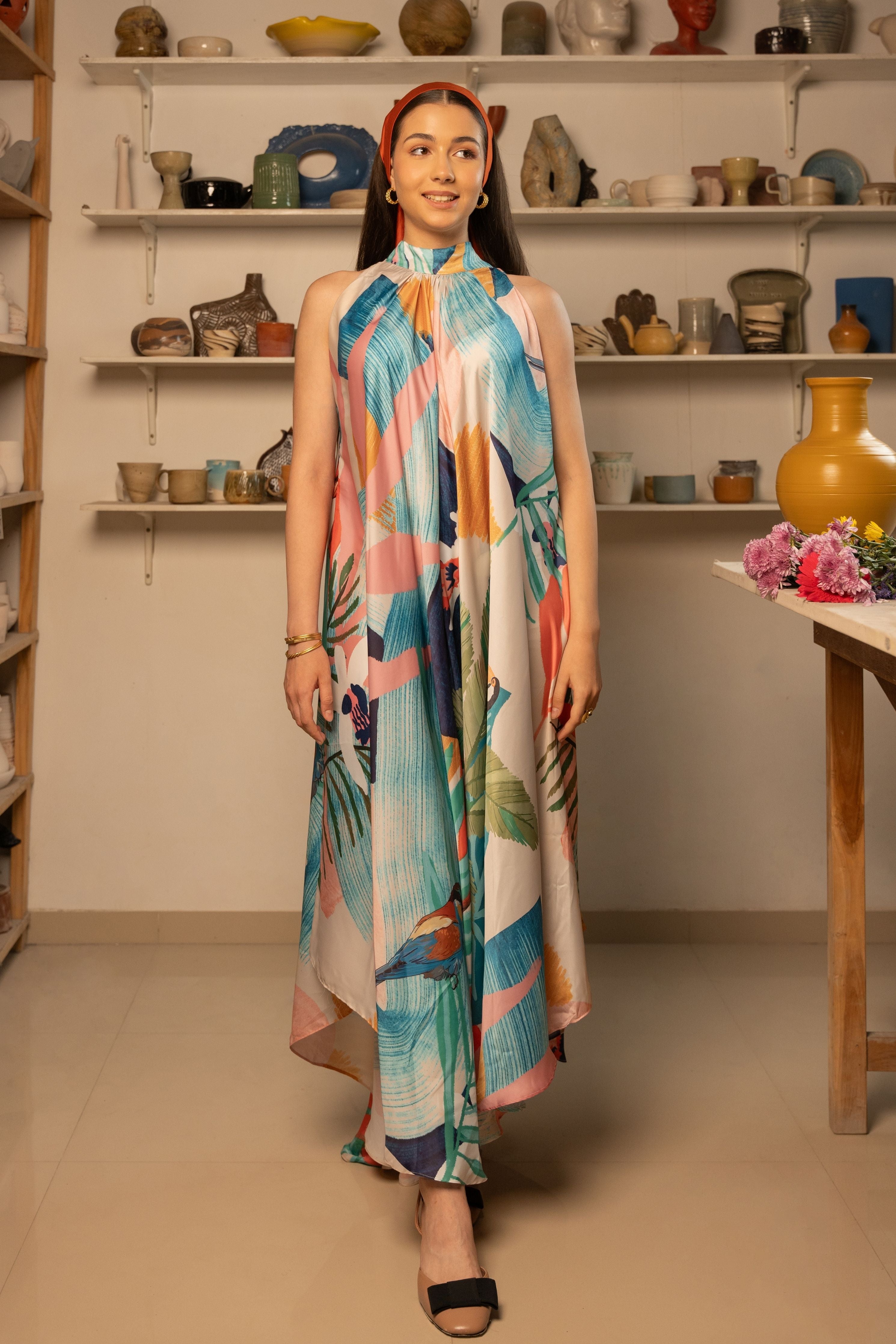 Selam Halter Neck Dress