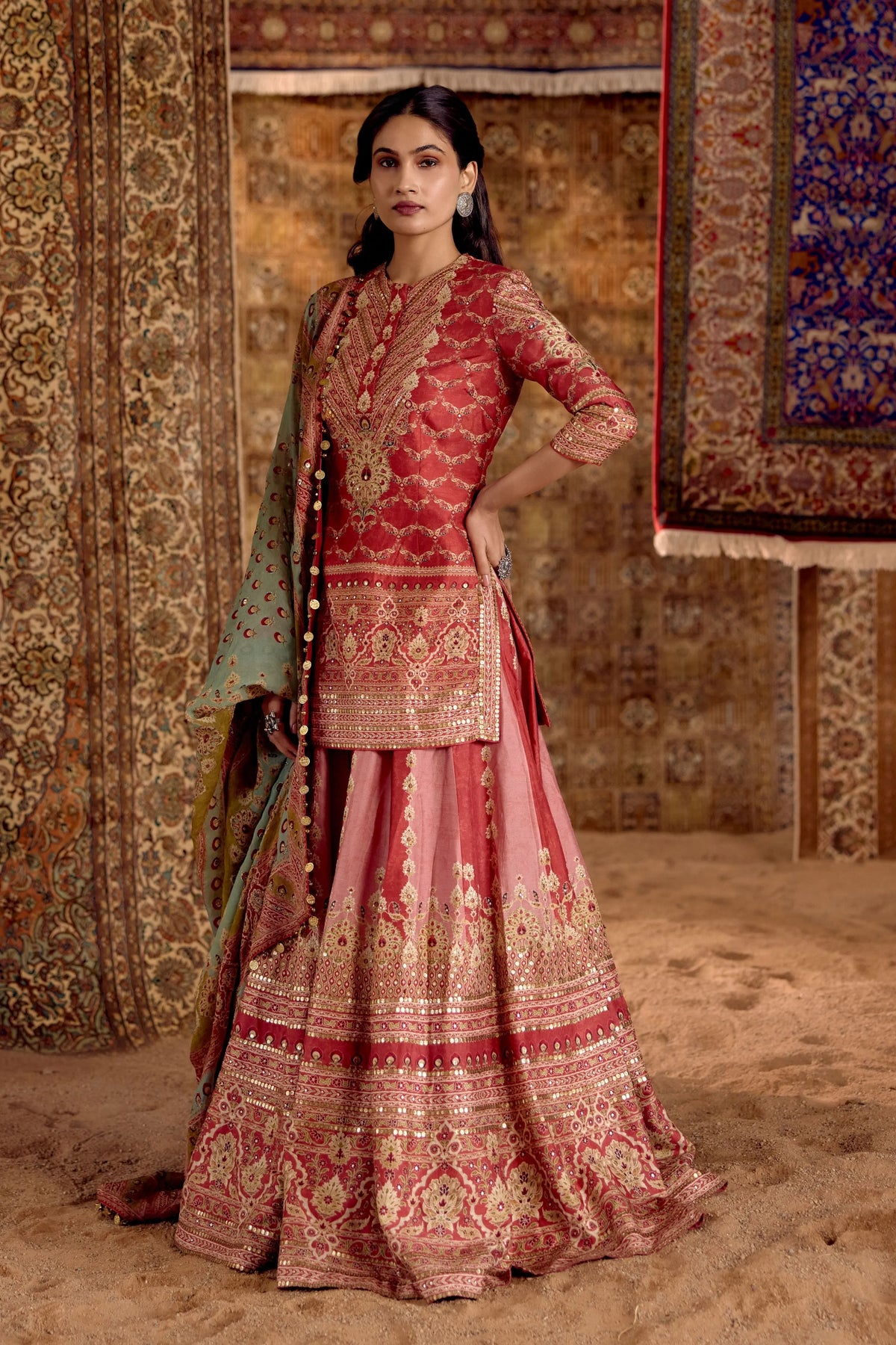 Peach Garara Set