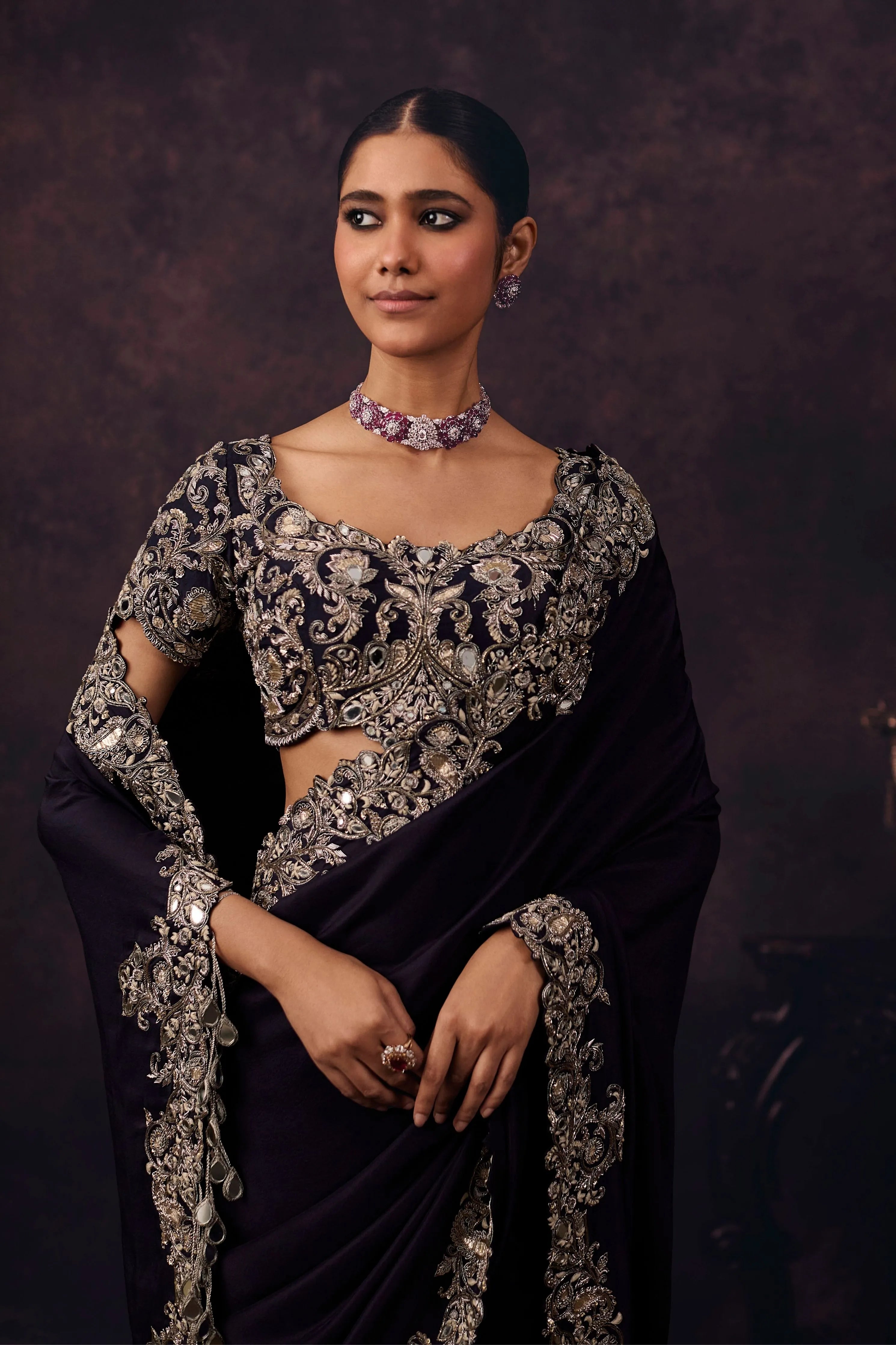 Sn Mirror Saree Set