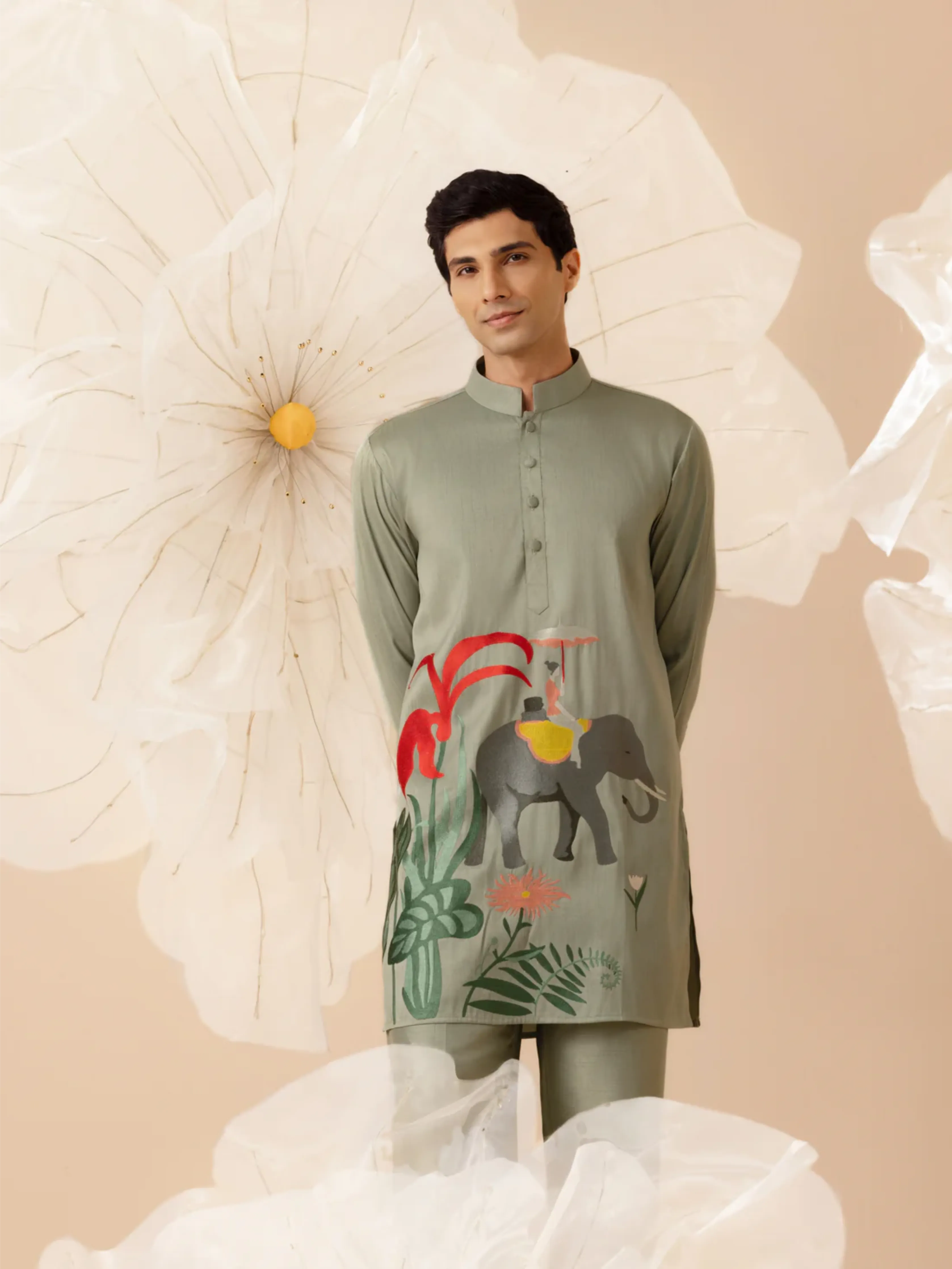 Baghban  Silk Embroidery Kurta Set