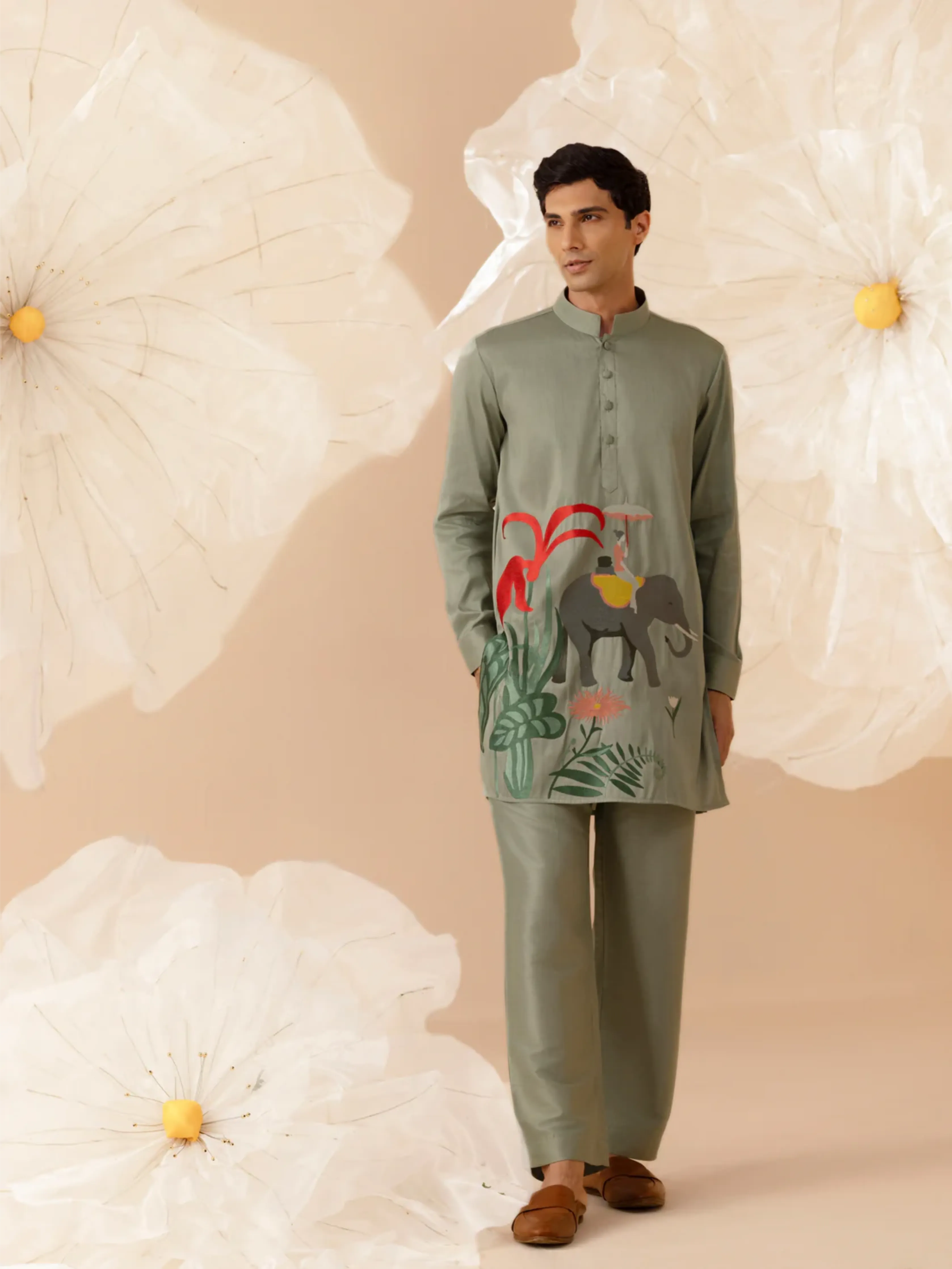 Baghban  Silk Embroidery Kurta Set