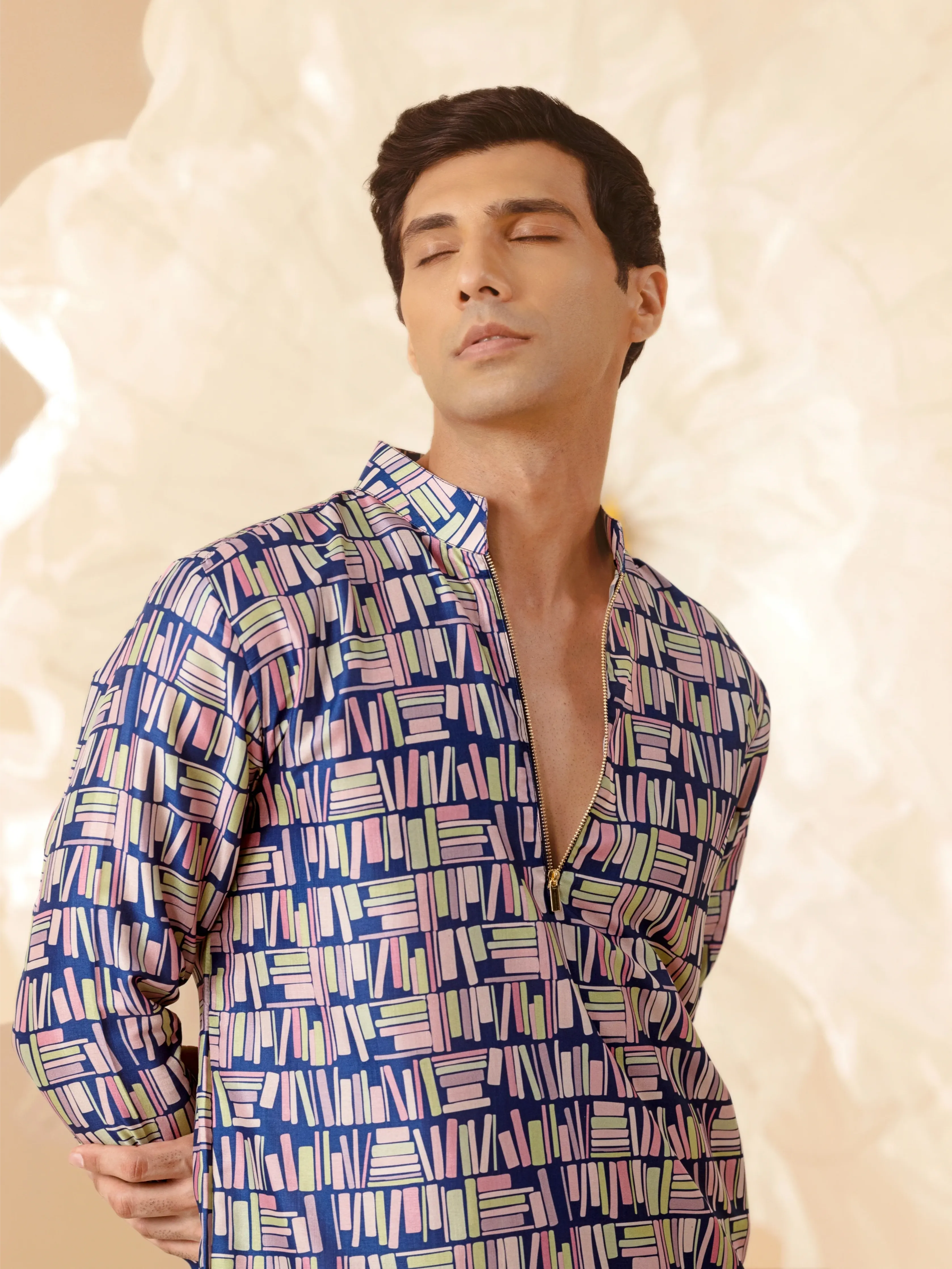 Midnight Library Silk Kurta