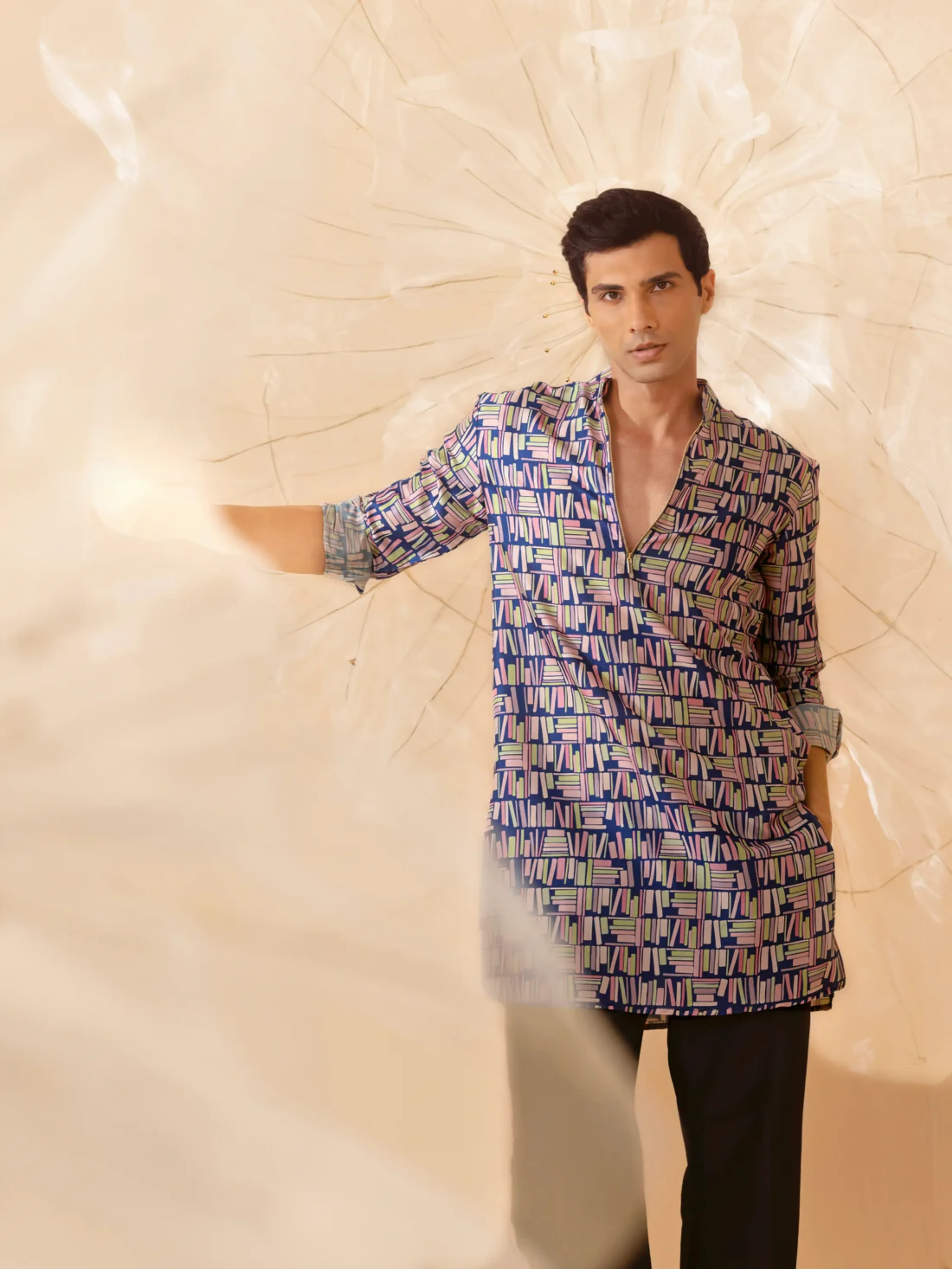Midnight Library Silk Kurta
