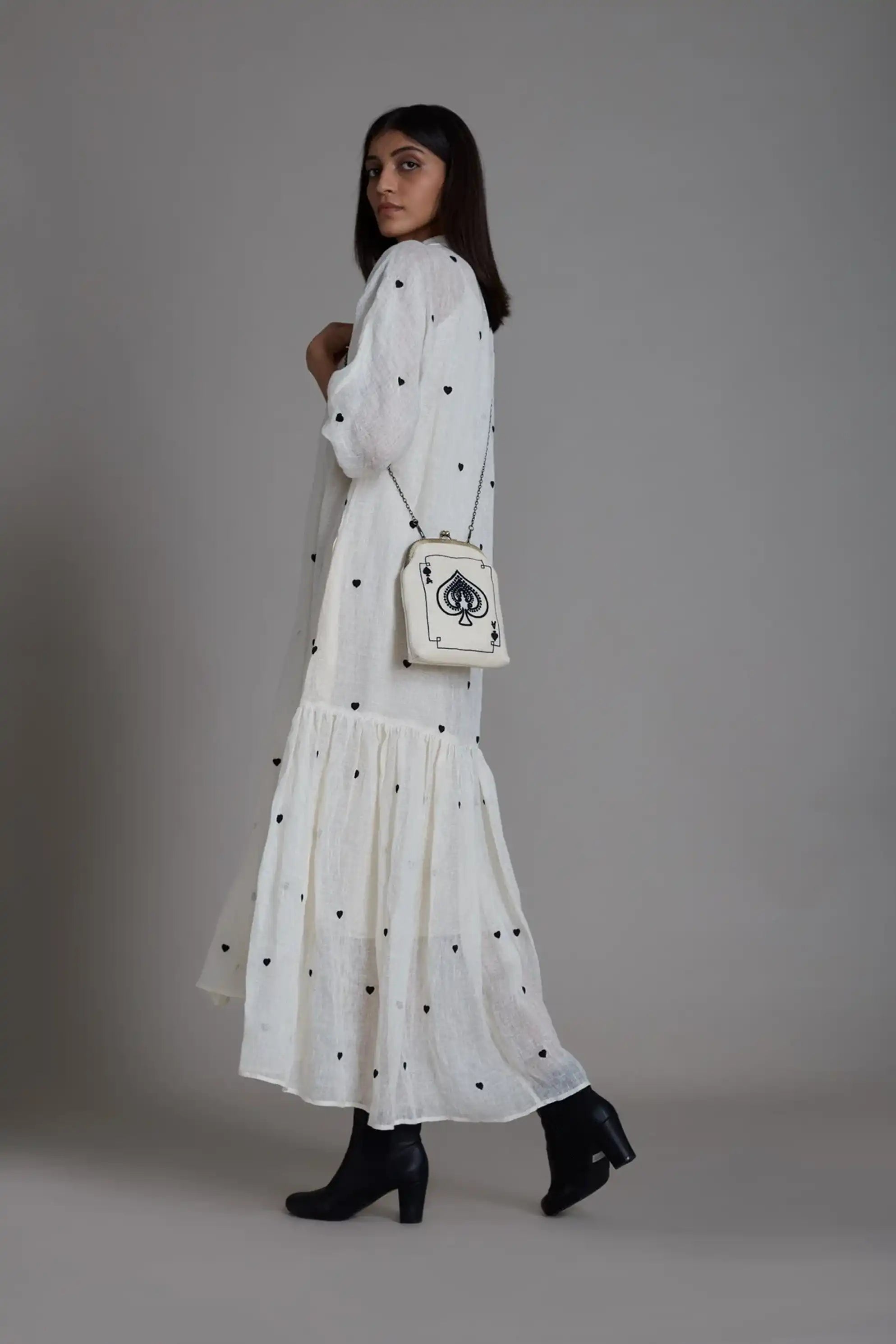 Vidya balan In Queen of Hearts Dress Oatmeal