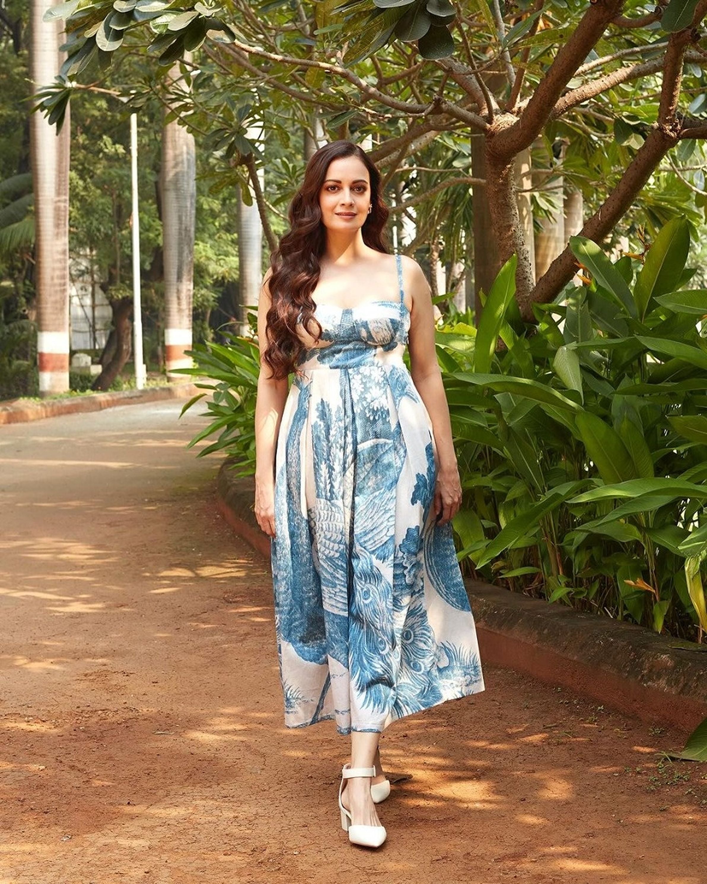 Dia Mirza In White Morni Brallette Dress