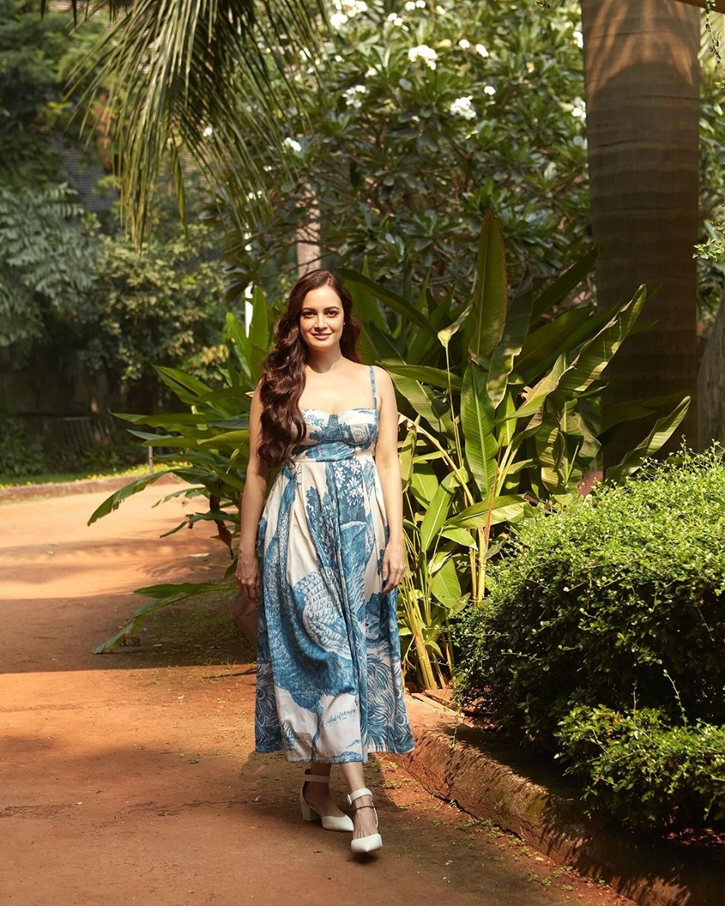 Dia Mirza In White Morni Brallette Dress